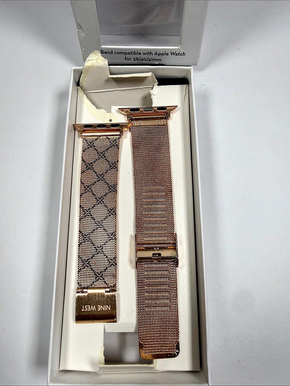 Nine West Apple Watch-Compatible Bands Brown & Gold